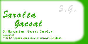 sarolta gacsal business card